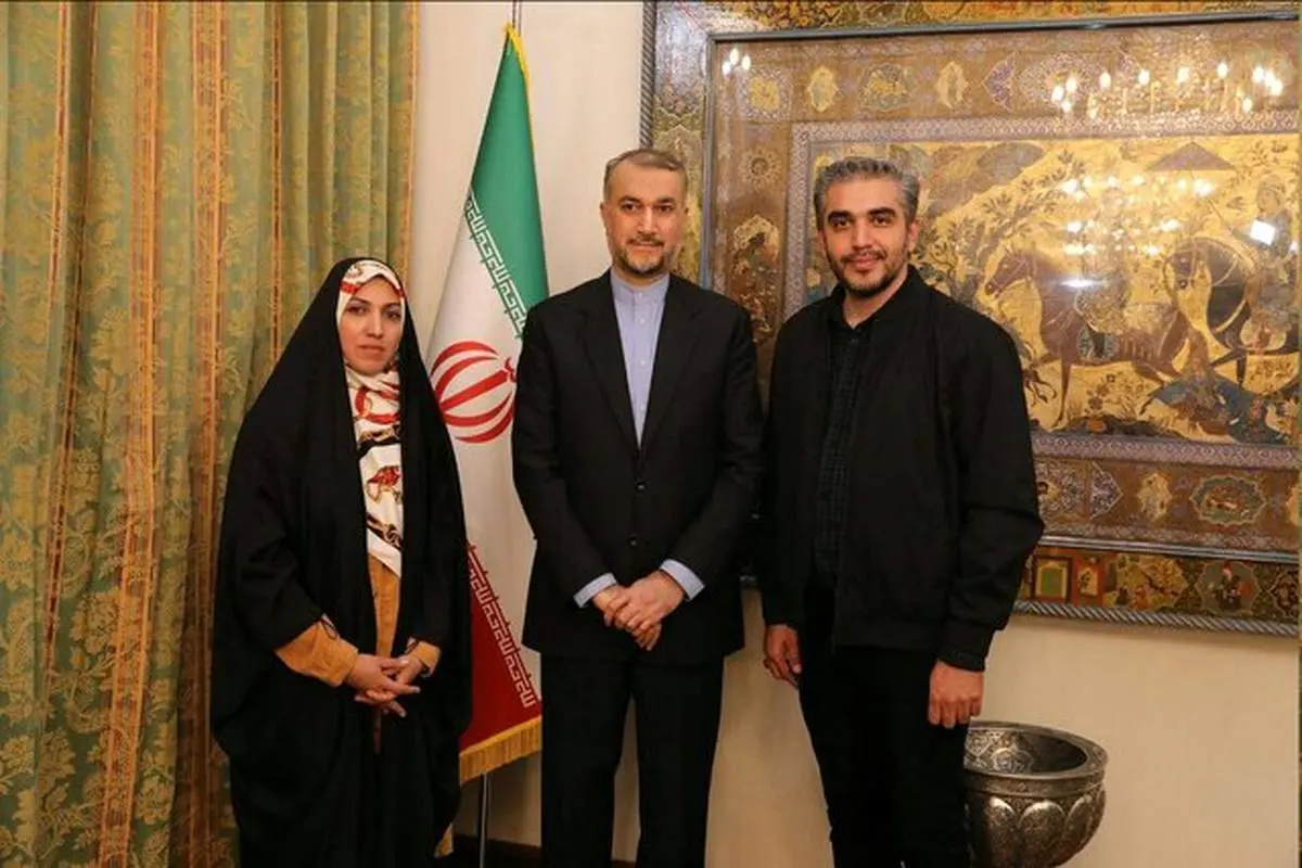 امیرعبداللهیان با آمنه سادات ذبیح پور دیدار کرد+عکس