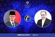 گفت‌وگوی تلفنی وزیران امور خارجه ایران و اندونزی 