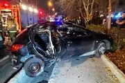مرگ در بزرگراه حکیم تهران!+عکس دلخراش
