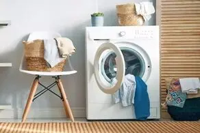 گیر افتادن پسربچه داخل لباسشویی!+عکس