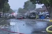 سقوط هواپیما  منجر به آتش سوزی و خسارت به ١۵ خانه شد!