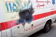 خروج یک آمبولانس از عملیات در پی اصابت مواد محترقه