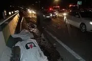 مرگ شبانه ۲ جوان پژو سوار در اتوبان همت تهران