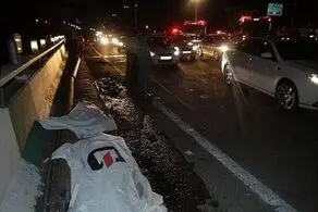 مرگ شبانه ۲ جوان پژو سوار در اتوبان همت تهران