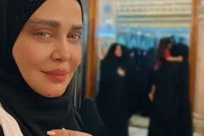 طرفداران بهاره رهنما در کربلا غافلگیرش کردند!/ فیلم