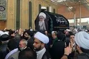پیکر آیت الله صافی گلپایگانی در کربلا تشییع شد
