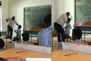 ضرب و شتم دانش آموز توسط معلم در کلاس
