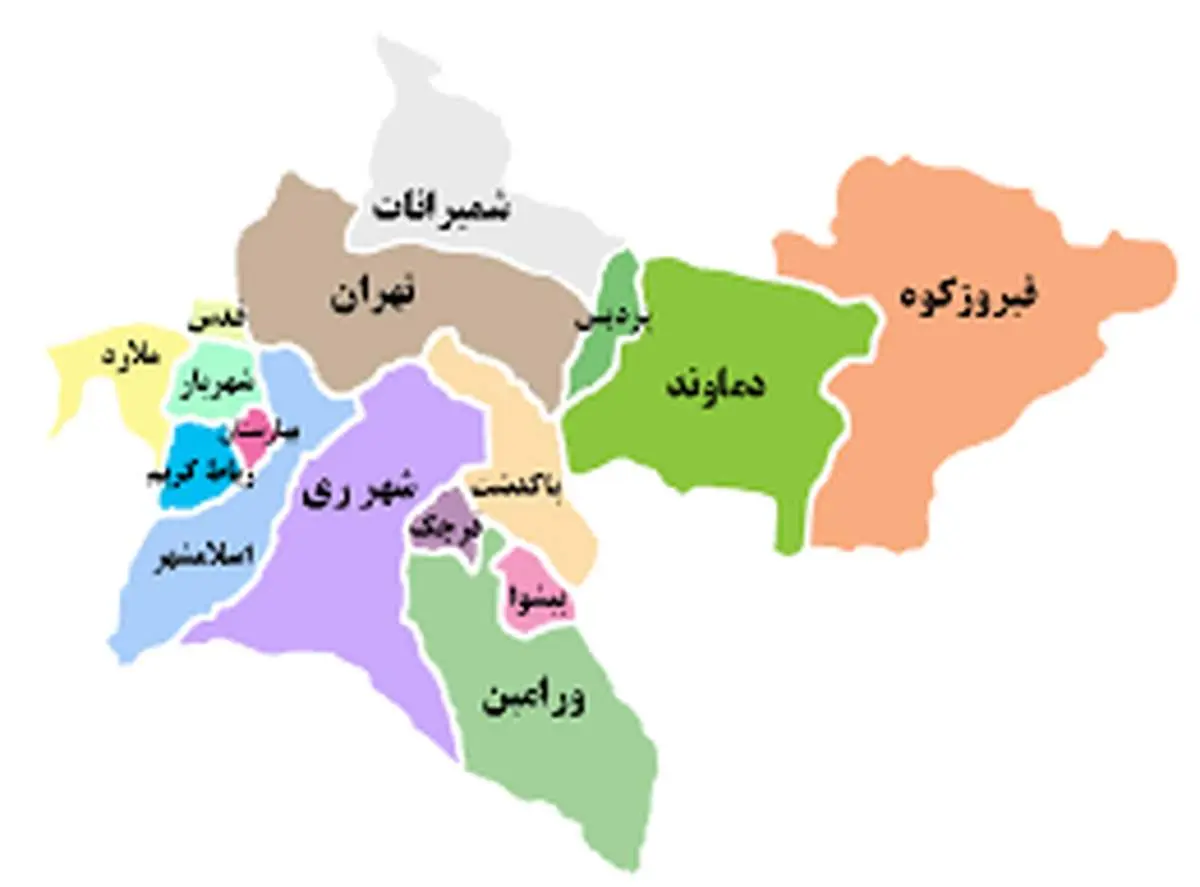 رنگ بندی کرونایی شهرها و شهرستانهای استان تهران تا 25 بهمن 99