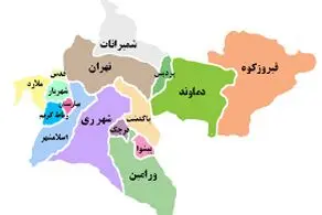 رنگ بندی کرونایی شهرها و شهرستانهای استان تهران تا 25 بهمن 99 
