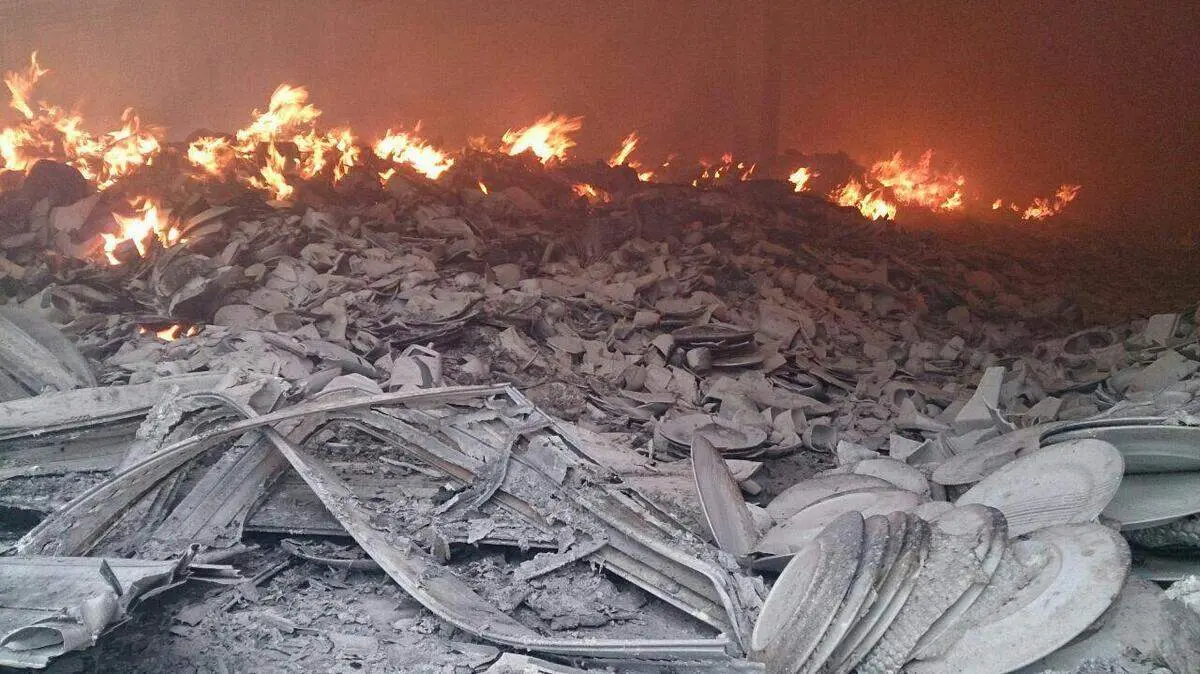 جزییات آتش‌سوزی کارخانه چینی شهرک توس
