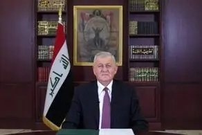 پیام تبریک رئیس‌جمهور عراق به آیت‌الله سید مجتبی خامنه‌ای به مناسبت رهبری ایران