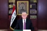 پیام تبریک رئیس‌جمهور عراق به آیت‌الله سید مجتبی خامنه‌ای به مناسبت رهبری ایران