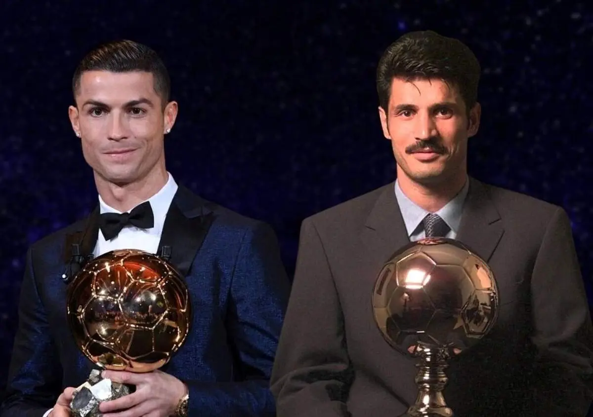 رونالدو علی دایی را در آغوش کشید/تصویری دیدنی از 2 اسطوره+عکس