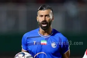 چهره بهت زده رامین رضاییان بعد از خطای پنالتی/ عکس