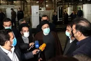بازدید رئیس جمهور از کارخانه یخچال‌سازی بوژان لرستان