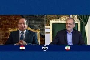 السیسی در تماس با پزشکیان: مصر با جنگ، بی‌ثباتی و ناامنی در منطقه مخالف است