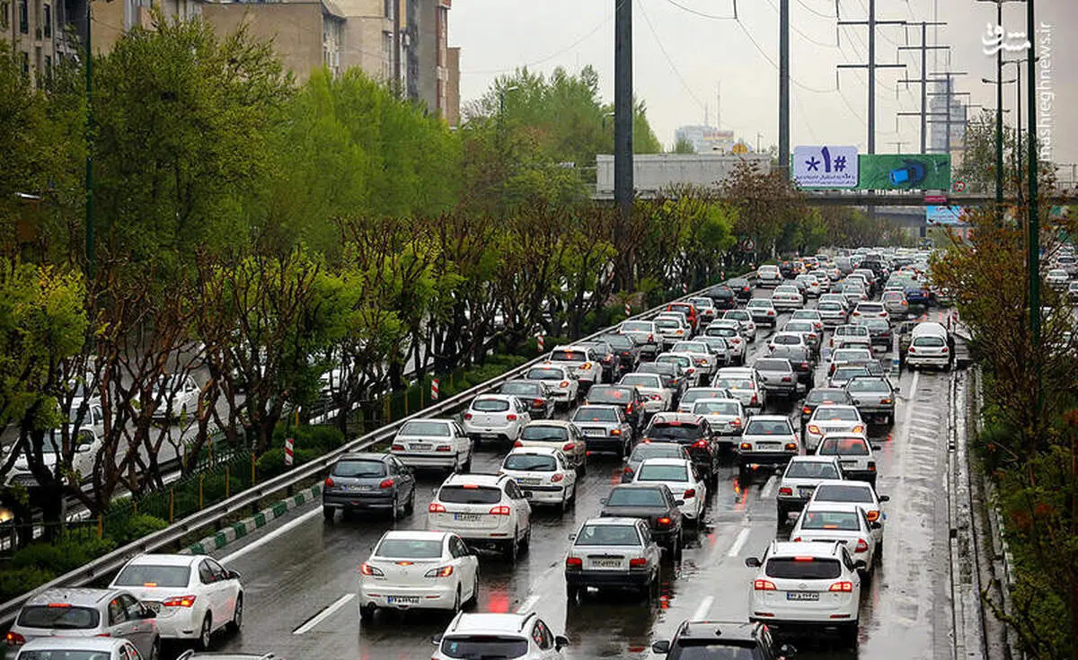 ترافیک سنگین در اکثر بزرگراه‌های تهران