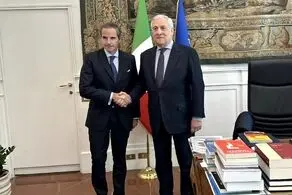 دیدار گروسی با وزیر خارجه ایتالیا پیش از آغاز مذاکرات تهران-واشنگتن در رم 