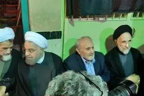 خاتمی و روحانی در مراسم بزرگداشت والده همسر سید حسن خمینی + عکس 