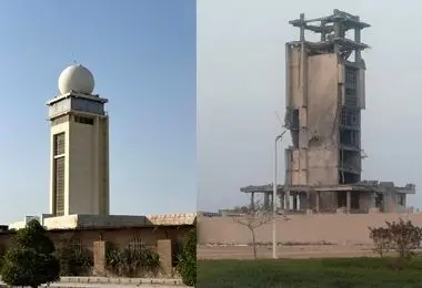 حمله مجدد دشمن آمریکایی- صهیونی به تأسیسات هواشناسی بوشهر + عکس 