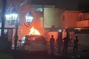 خودروی ائتلاف آمریکایی در بغداد با بمب منفجر شد