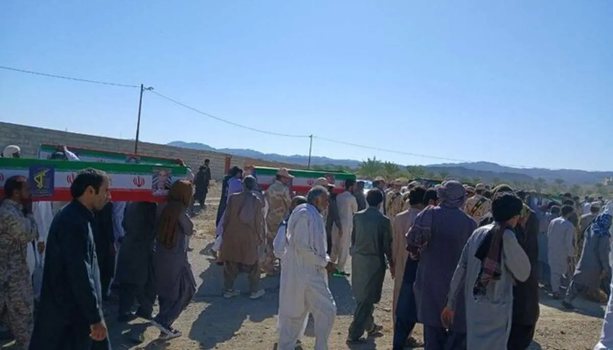 پیکر ۵ شهید حادثه تروریستی سیرکان تشییع شد
