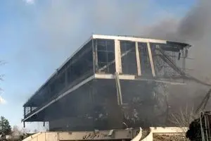 سالن ۱۲ هزار نفری آزادی پس از بمباران/ فیلم ناراحت کننده