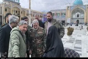 حضور ناگهانی سردار قاآنی در یک امامزاده + عکس 