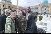 حضور ناگهانی سردار قاآنی در یک امامزاده + عکس 