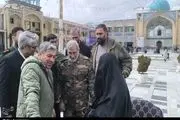 حضور ناگهانی سردار قاآنی در یک امامزاده + عکس 