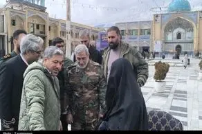 حضور ناگهانی سردار قاآنی در یک امامزاده + عکس 
