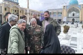 حضور ناگهانی سردار قاآنی در یک امامزاده + عکس 
