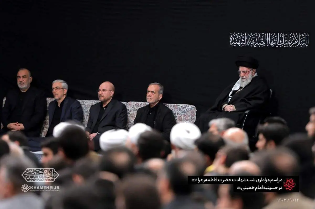 عکس از مسعود پزشکیان در بیت رهبری