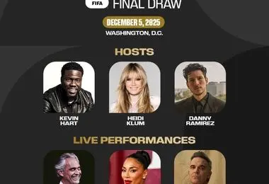 مجریان قرعه‌کشی جام جهانی۲۰۲۶ مشخص شدند