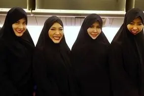 چادر نصفه این مهمانداران عجیب در ایران!+ عکس