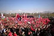 تجمع گسترده مخالفان اردوغان در استانبول 