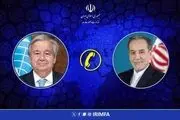گفت‌وگوی تلفنی وزیر امور خارجه با دبیر کل سازمان ملل متحد 