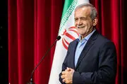 استقبال باشکوه هنرمندان از مسعود پزشکیان در نمایشگاه فرش + ببینید 
