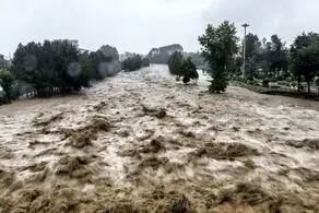 جاده فریمان ـ مشهد بر اثر سیل بسته شد!