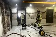 عکس از آتش سوزی برج مسکونی در غرب تهران + ببینید 
