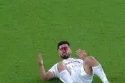 فواره خون از صورت امید عالیشاه در برخورد شدید با بازیکن الریان/ فیلم