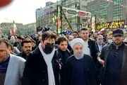 حضور دکتر روحانی در راهپیمایی ۲۲ بهمن 