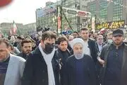 حضور دکتر روحانی در راهپیمایی ۲۲ بهمن 